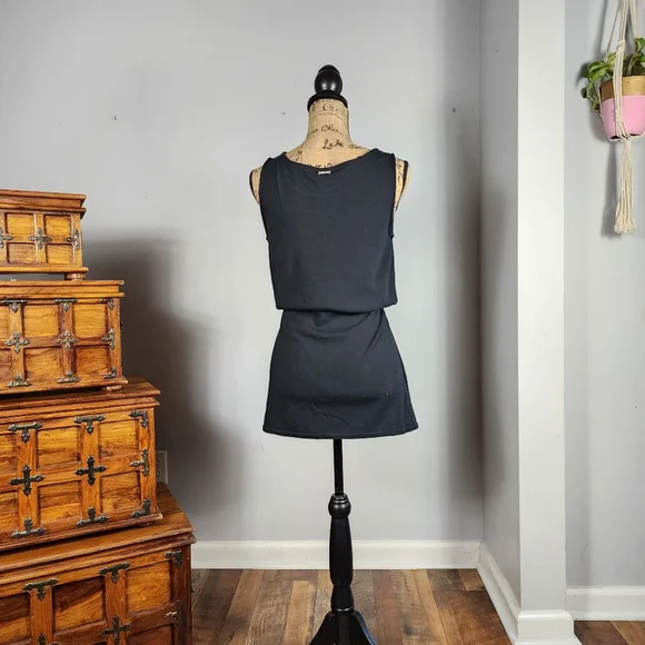 Medium Black Anne Cole Bathingsuit Cover/Dress 100% Cotton - Picture 4 of 6